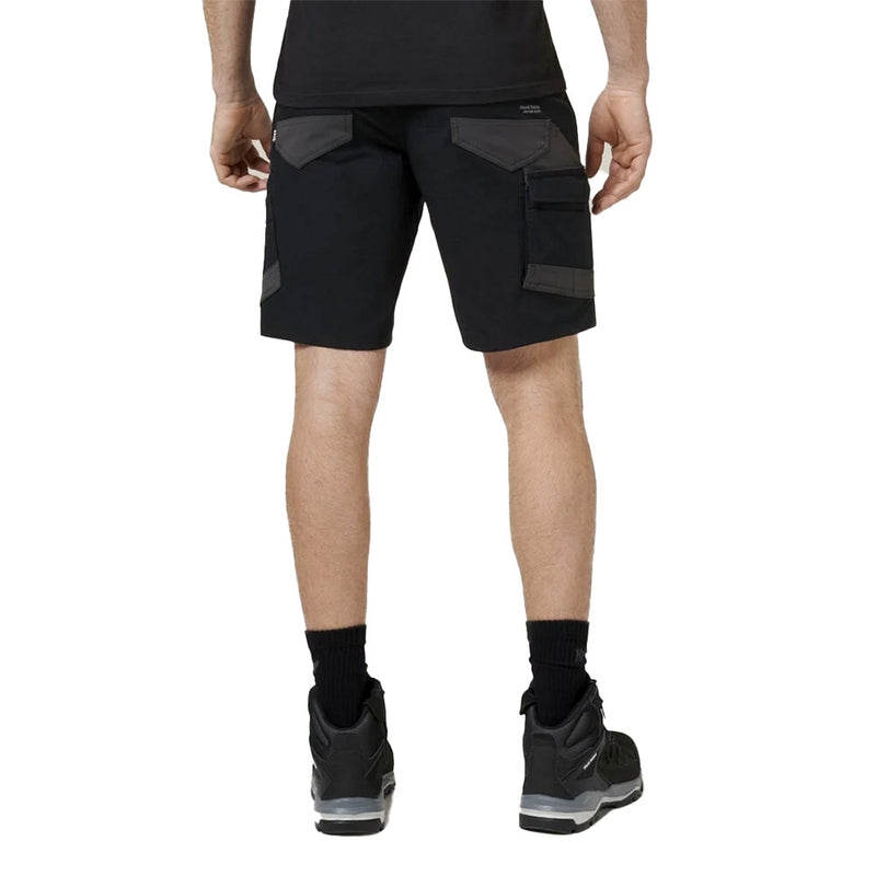 Load image into Gallery viewer, Hard Yakka Raptor Active Mid Short, designed for durability and comfort with reinforced zones, multiple pockets, and reflective logos, ideal for safety-focused work environments. Made with eco-friendly REPREVE® recycled materials.