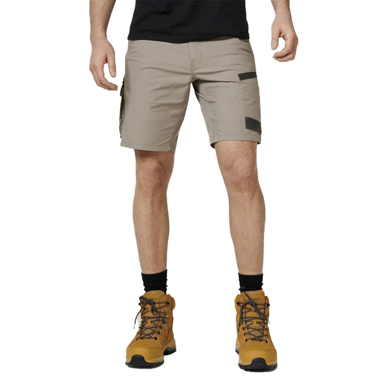 Load image into Gallery viewer, Hard Yakka Raptor Active Mid Short, showcasing reinforced stress zones, utility belt loops, and functional pockets, designed for durability and comfort. Ideal for active work environments, featuring recycled materials and reflective logos.