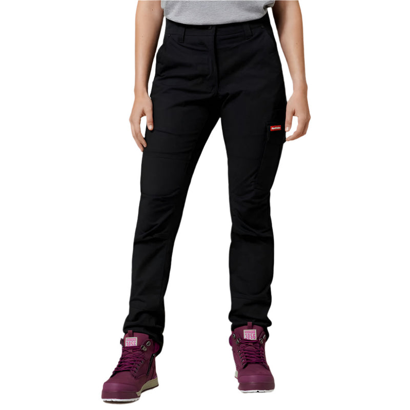Load image into Gallery viewer, Hard Yakka Womens Ripstop Cargo Pant, crafted for durability with stretch ripstop fabric, features reinforced pockets, metal zipper, and a slim fit, ideal for functional workwear and sustainability-conscious consumers.