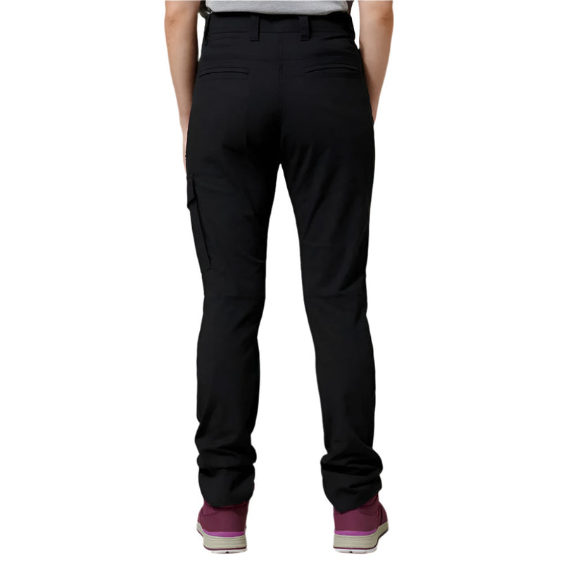 Load image into Gallery viewer, Hard Yakka Womens Ripstop Cargo Pant, designed for durability with stretch ripstop fabric, features reinforced pockets, metal zipper, and slim fit. Made with 38% recycled REPREVE® fiber from plastic waste.