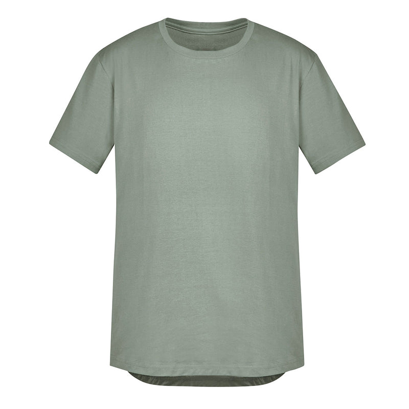 Load image into Gallery viewer, Syzmik Streetworx T-Shirt featuring a modern slim fit, longer tail with curved hem, and a tear-away back neck label, crafted from soft, lightweight, breathable cotton fabric.