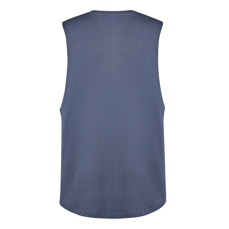 Load image into Gallery viewer, Syzmik Streetworx Sleeveless Tee, featuring a sleek design with a longer tail and curved hem, ideal for workplace comfort. Made from breathable cotton, ensuring durability and ease of movement.