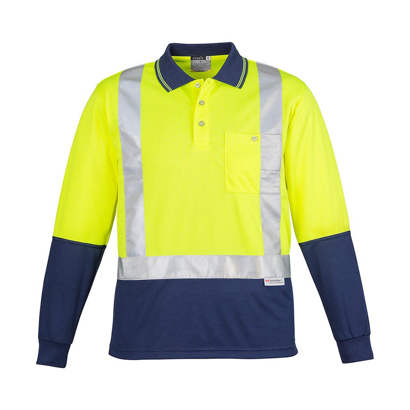Load image into Gallery viewer, Syzmik Hi Vis Spliced Taped Long Sleeve Polo Shirt