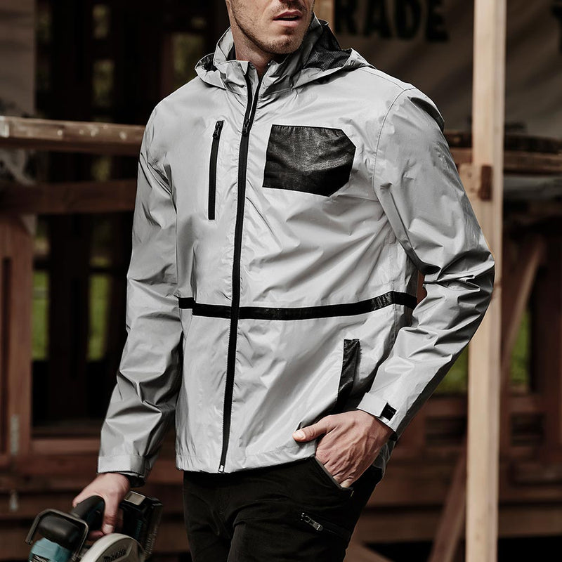 Load image into Gallery viewer, Syzmik Streetworx Reflective Waterproof Jacket, Silver