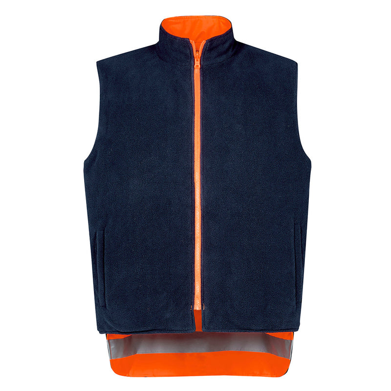 Load image into Gallery viewer, Syzmik TTMC-W23 X-Back 4-in-1 Combo features a blue vest with an orange zipper, designed for safety and versatility, ideal for work environments.