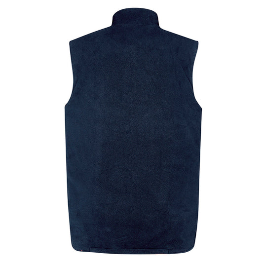Syzmik TTMC-W23 X-Back 4-in-1 Combo featuring a versatile blue vest with warm fleece lining, reversible design, and multiple pockets, ideal for safety and work environments.