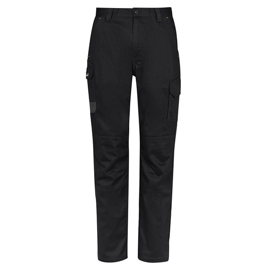 Syzmik Summer Cargo Pant featuring a modern fit, visible large cargo pocket, and distinct stitch patterns on back hip pockets. Ideal for workplace comfort and functionality with multiple accessible pockets.