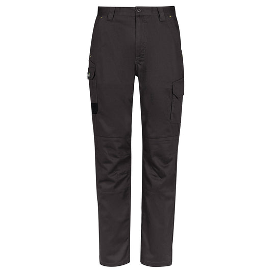 Syzmik Summer Cargo Pant featuring a modern fit with multiple pockets, including a large cargo and phone pocket, designed for workplace comfort with triple-stitched crotch panel for durability.