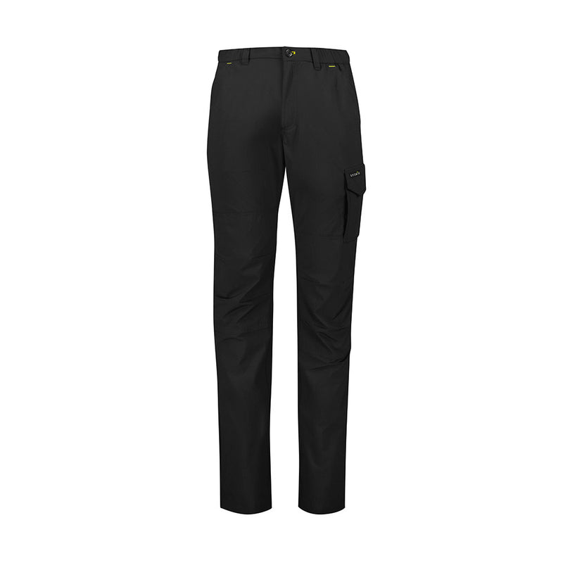 Load image into Gallery viewer, Syzmik Mens Lightweight Outdoor Pant featuring a modern fit with elasticated waist, durable triple stitch crotch, double layer knee, large cargo pocket, and reinforced back pockets, ideal for active safety and workwear needs.
