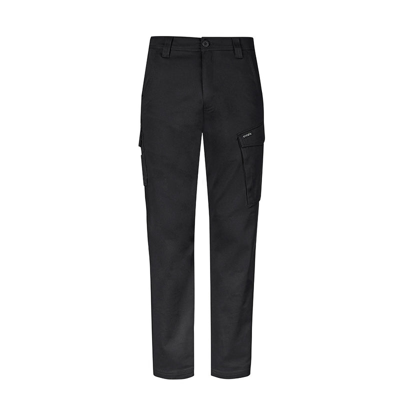 Load image into Gallery viewer, Syzmik Mens Essential Basic Stretch Cargo Pant featuring straight-leg cut, belt loops, and multiple functional pockets, designed for durability and comfort, ideal for workplace safety and movement flexibility.