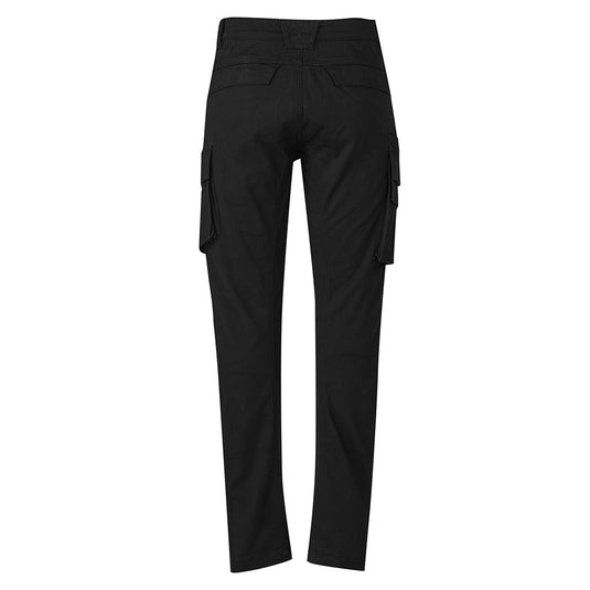 Syzmik Streetworx Curved Cargo Pant featuring multiple utility pockets, double-layered knee fabric, and a modern straight fit with curved leg panels for 3D shaping, ideal for safety and work environments.