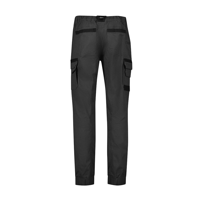 Load image into Gallery viewer, Syzmik Streetworx Heritage Cuffed Pant features durable canvas weave, double-layered knees, and multiple pockets, including cargo and phone storage, ideal for tough work environments with an elasticated waist for comfort.