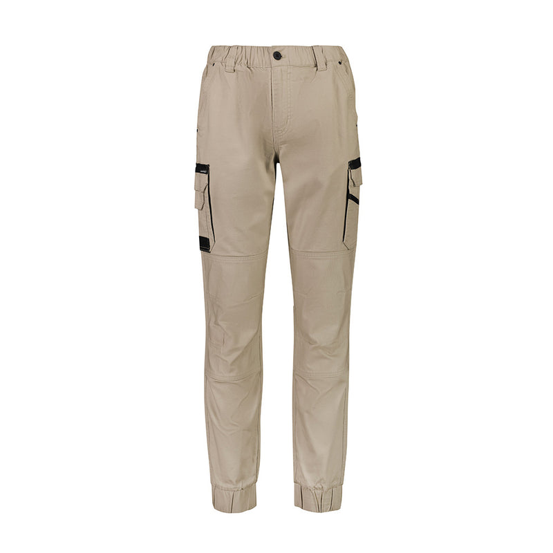 Load image into Gallery viewer, Syzmik Streetworx Heritage Cuffed Pant showcasing durable canvas weave, elasticated waist, and multiple functional pockets, designed for tough work conditions and comfort, reflecting Active Safety's commitment to quality workwear.