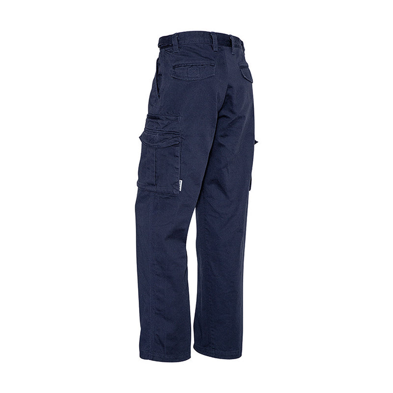 Load image into Gallery viewer, Syzmik Basic Cargo Pant, Navy, featuring multiple pockets, reinforced stress points, and adjustable waistband, ideal for workplace safety and utility.