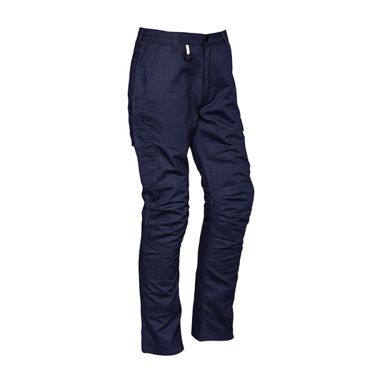 Syzmik Mens Rugged Cooling Cargo Pant, Stout, designed for durability with reinforced stress points, features 10 functional pockets, a back waist vent, and mechanical stretch for enhanced movement, ideal for safety and work environments.