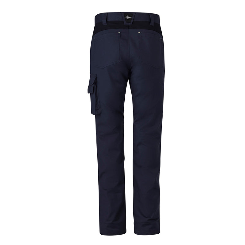 Load image into Gallery viewer, Syzmik Streetworx Tough Pant featuring a modern straight fit, reinforced knees, cargo pocket with rubber tab, and multiple utility pockets for tools, designed for durability and mobility in active safety environments.