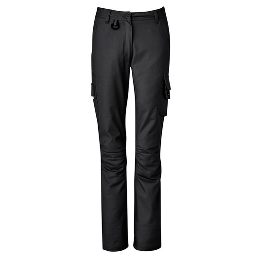Syzmik Womens Rugged Cooling Cargo Pant features multi-functional pockets and reinforced seams, ideal for workplace safety. Designed with back waist venting and mechanical stretch for comfort and movement.