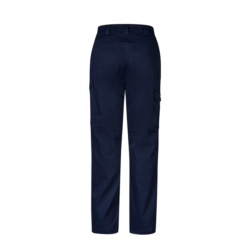 Load image into Gallery viewer, Syzmik Womens Essential Basic Stretch Cargo Pant featuring straight-leg design, rear patch pockets, and side cargo pockets. Ideal for practical wear, blending durability and comfort with triple-stitched seams.