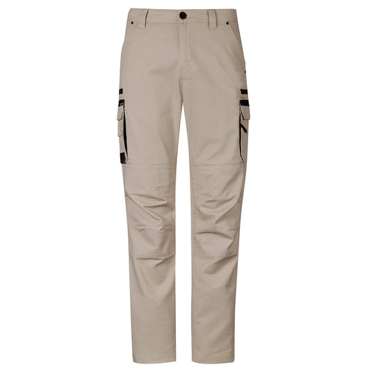 Syzmik Streetworx Heritage Pant, featuring a durable canvas weave with multiple functional pockets, designed for tough work environments. Slim fit with reinforced knee and crotch for enhanced durability and comfort.