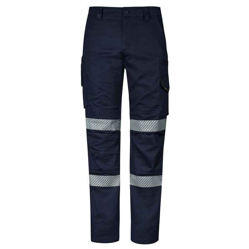 Load image into Gallery viewer, Syzmik Rugged Cooling Stretch Segmented Taped Pant featuring reflective stripes, modern straight fit, double-layer knee, cargo and tool pockets, designed for durability and ease of movement in active work environments.
