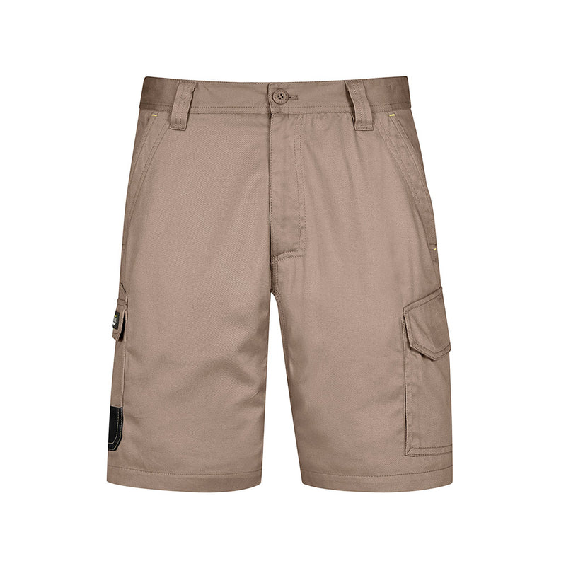 Load image into Gallery viewer, Syzmik Mens Summer Cargo Short showcasing a modern fit with multiple functional pockets, including a large cargo pocket, mobile phone pocket, and durable triple-stitched crotch panel, ideal for workplace and outdoor activities.