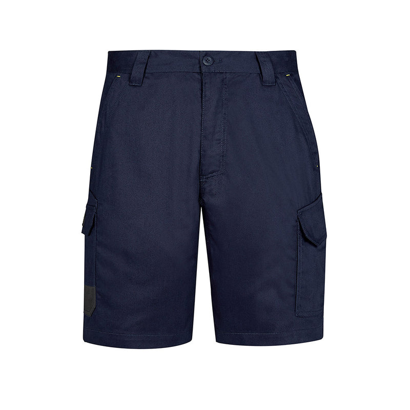Load image into Gallery viewer, Syzmik Mens Summer Cargo Short with a modern fit, featuring a large cargo pocket, mobile phone pocket, ruler pocket, and multiple stitched pockets, ideal for workplace functionality and comfort.