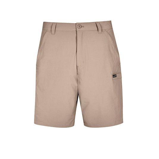 Syzmik Mens Lightweight Outdoor Short with functional pockets, including a microfiber-lined sunglasses zip pocket, offers stretch fabric for comfort and freedom, ideal for professional settings in hot conditions.
