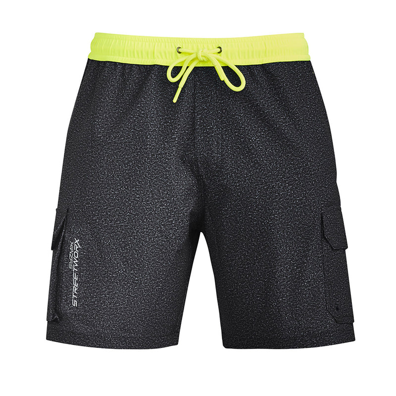 Load image into Gallery viewer, Syzmik Streetworx Stretch Board Short featuring lightweight, quick-dry fabric with a hidden drawstring waist, reinforced key stress points, and multiple pockets with drainage holes, ideal for active and professional settings.