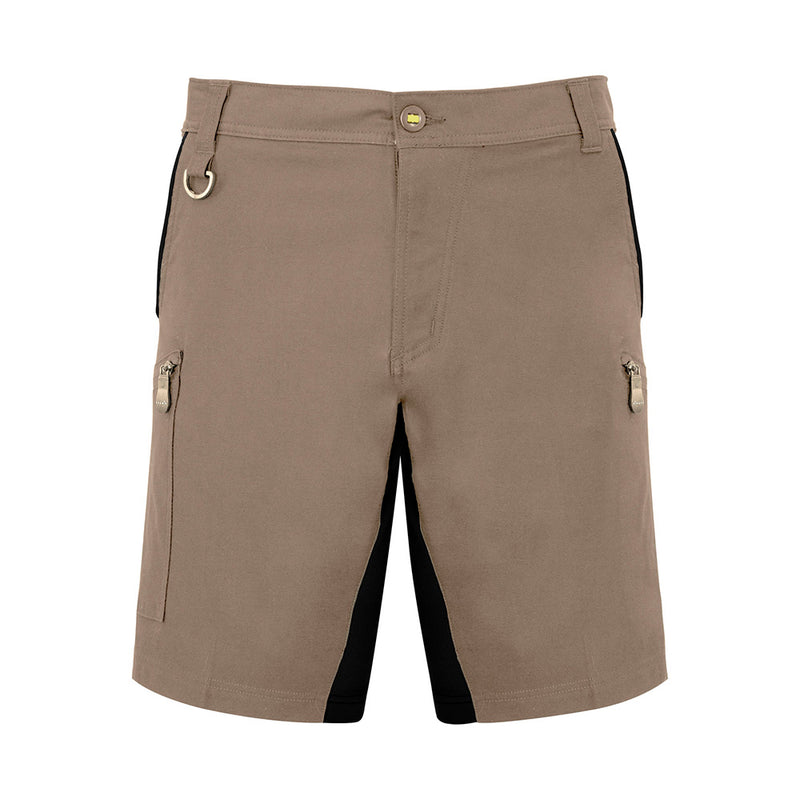 Load image into Gallery viewer, Syzmik Mens Streetworx Stretch Shorts featuring zipper pockets and a modern design. Made from soft stretch cotton with inner leg poly-spandex panels, ideal for comfort and enhanced movement.