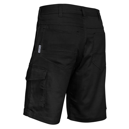 Syzmik Rugged Cooling Vented Short featuring durable cotton ripstop fabric with six multi-functional pockets and reinforced stress points, designed for optimal airflow and mobility for active workplace safety.