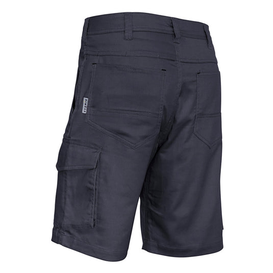 Syzmik Rugged Cooling Vented Short featuring six multi-functional pockets, visible back pocket detail, and reinforced stress points, ideal for active safety and workwear needs.