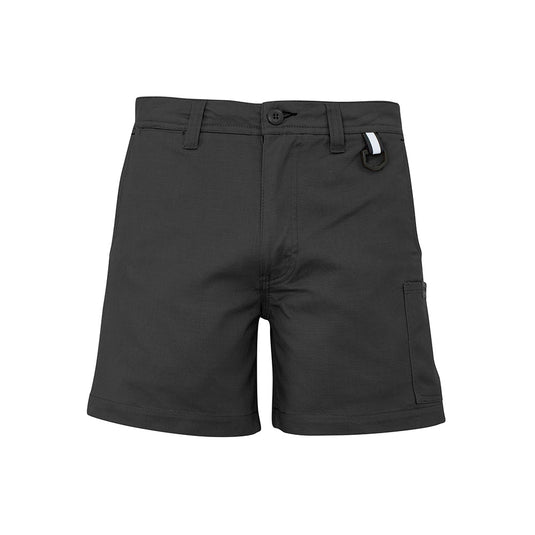 Syzmik Rugged Cooling Mid Thigh Short, crafted from durable cotton ripstop, features a mobile phone pocket and modern shorter fit, ideal for active safety and workwear needs. Perfect for freedom of movement.