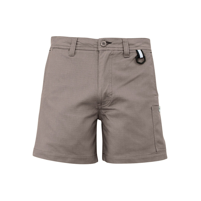 Load image into Gallery viewer, Syzmik Rugged Cooling Mid Thigh Short features a buckle and belt, with a modern shorter fit and mobile phone pocket, ideal for active work environments prioritizing safety and comfort.