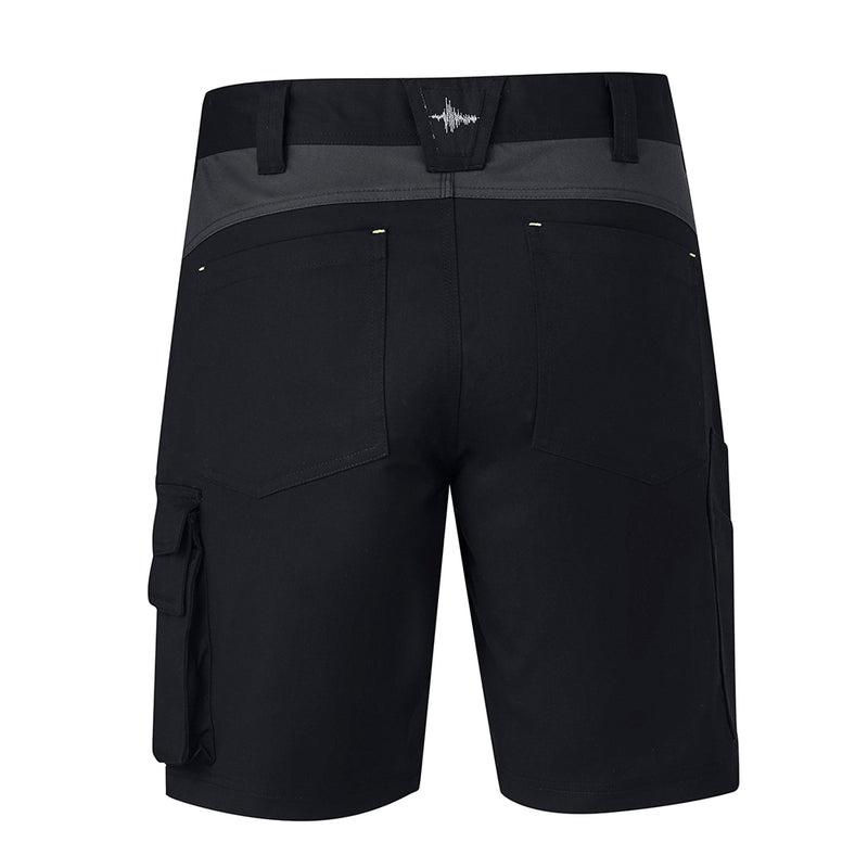 Load image into Gallery viewer, Syzmik Streetworx Tough Short with grey accents, featuring a modern straight fit, mobile phone pocket, large cargo pocket, and multi-tool pocket. Ideal for workplace safety and durability.