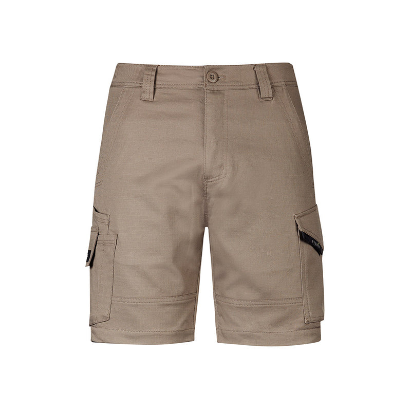 Load image into Gallery viewer, Syzmik Mens Rugged Cooling Stretch Short featuring a durable ripstop fabric and a modern straight fit, equipped with large cargo and multi-tool pockets, ideal for active workplace environments.