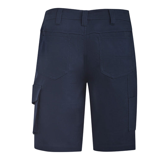 Syzmik Womens Rugged Cooling Vented Short featuring multiple functional pockets, reinforced stress points, and a mobile phone pocket, designed for enhanced airflow and freedom of movement, ideal for active work environments.
