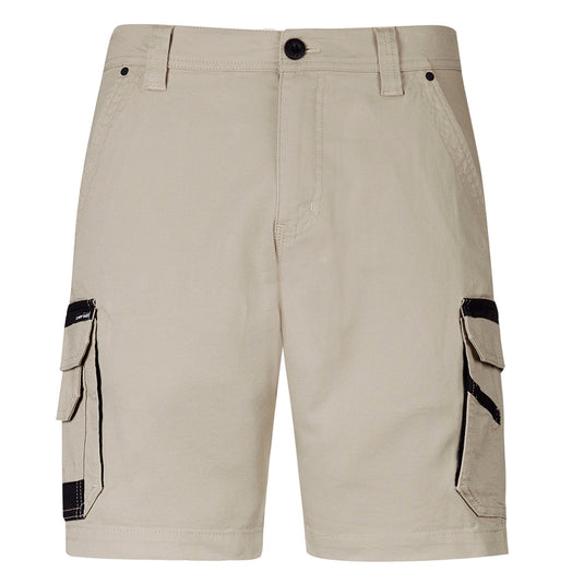 Syzmik Streetworx Heritage Short featuring a durable canvas weave, slim fit, and multiple functional pockets, designed for active work environments. Ideal for workplace safety and comfort.