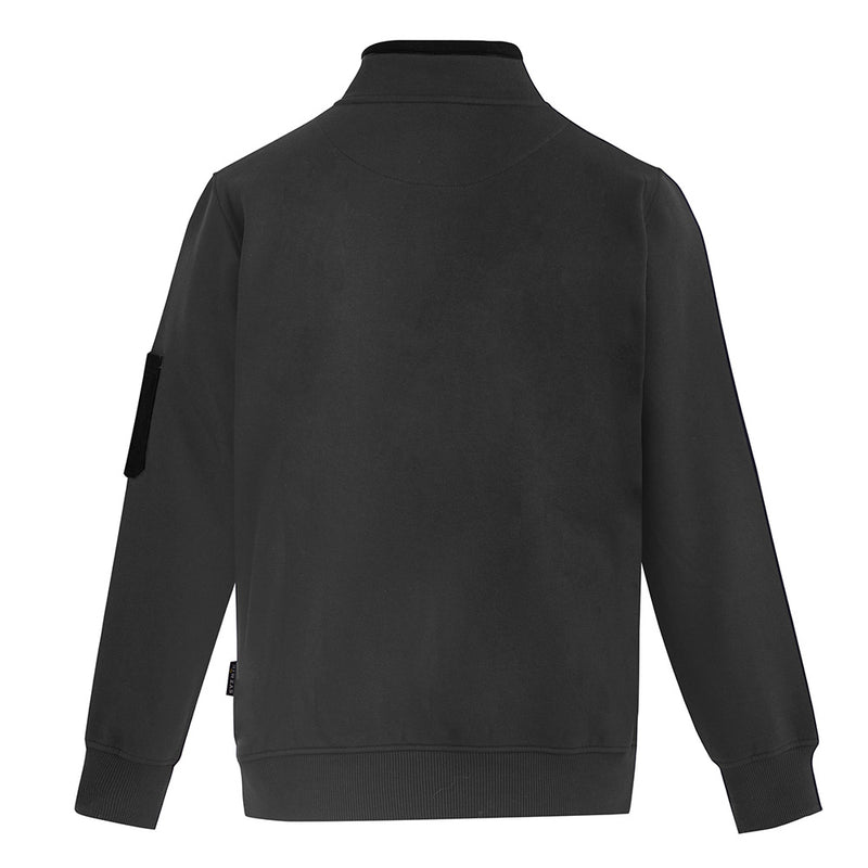 Load image into Gallery viewer, Syzmik 1/4 Zip Brushed Fleece Jumper features a half zip, two secure hip pockets, and a pen pocket on the arm, perfect for workwear needs. Ideal for comfort with premium fleece.