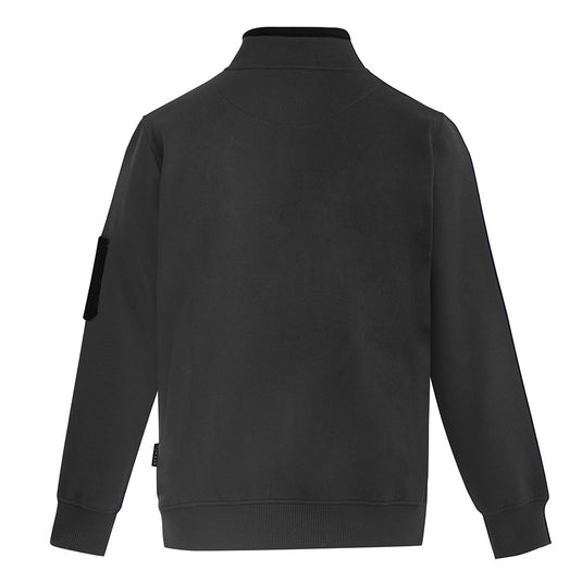 Syzmik 1/4 Zip Brushed Fleece Jumper features a half zip, two secure hip pockets, and a pen pocket on the arm, perfect for workwear needs. Ideal for comfort with premium fleece.