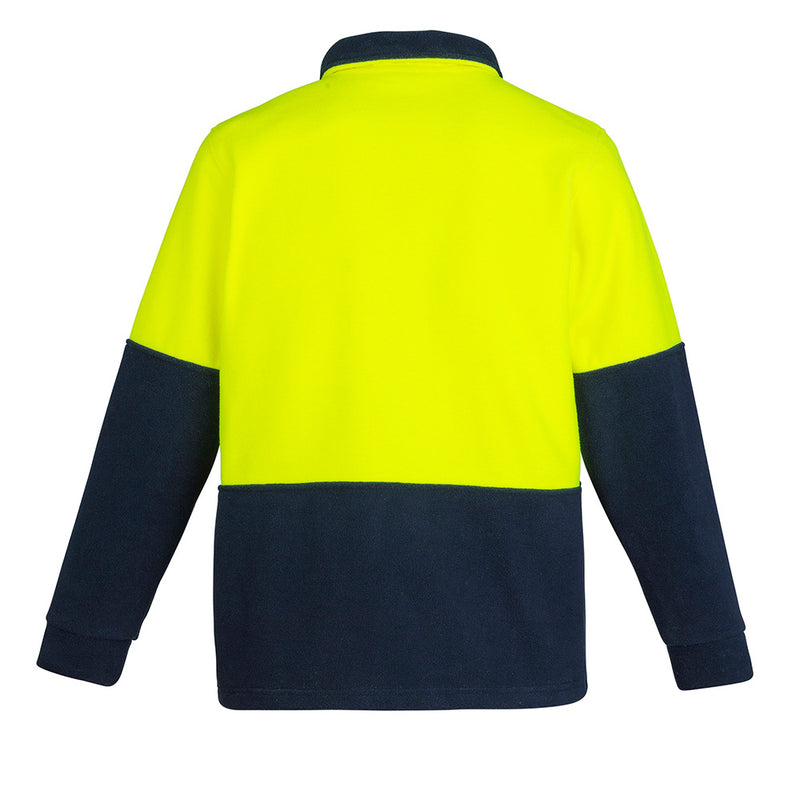 Load image into Gallery viewer, Syzmik Hi Vis Half Zip Fleece Jumper, featuring a chunky zip and comfort cuffs, designed for warmth with side seam pockets, perfect for cold conditions. Ideal for safety and workwear environments.