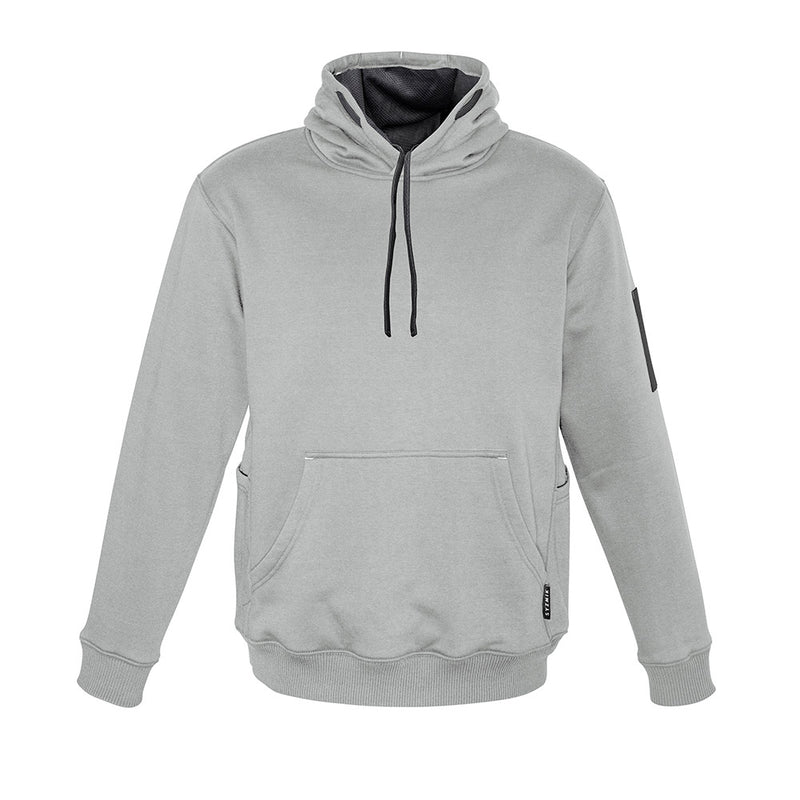 Load image into Gallery viewer, Syzmik Multi Pocket Fleece Lined Hoodie featuring a safety drawstring, woven arm pen pocket, angled hip pockets, and kangaroo pockets. Designed for warmth with a soft fleece lining and reinforced stress points.