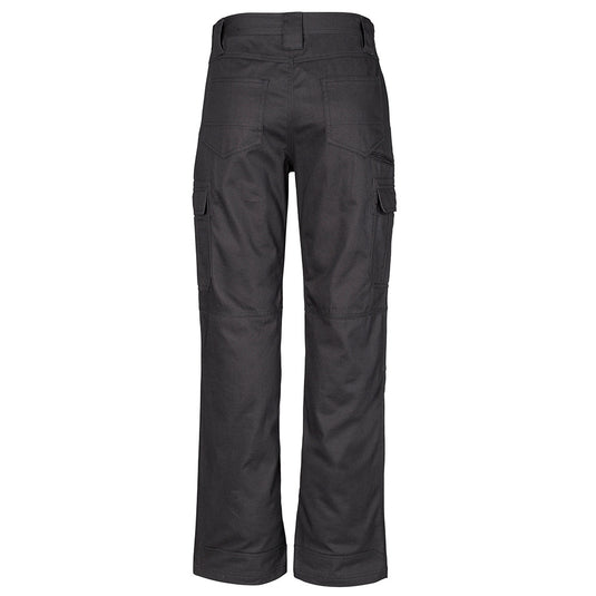Syzmik Midweight Drill Cargo Pant, featuring durable triple-stitched seams, reinforced knee and pocket patches, multiple pockets, and wide belt loops, ideal for workplace safety and comfort from Active Safety.