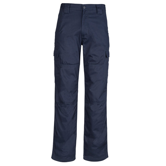 Syzmik Midweight Drill Cargo Pant featuring multiple pockets and reinforced knee patches, designed for durability and comfort, ideal for workplace safety and efficiency.