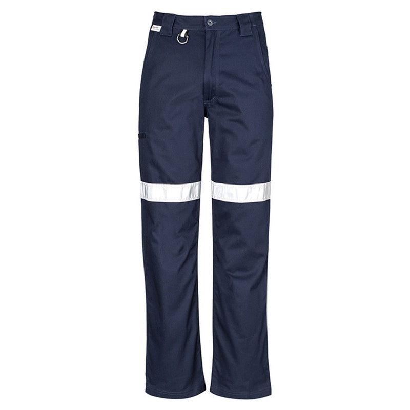 Load image into Gallery viewer, Syzmik Taped Utility Pant featuring reflective tape and reinforced heel and pocket patches. Designed for durability with triple-stitched seams and wide belt loops, perfect for work environments.