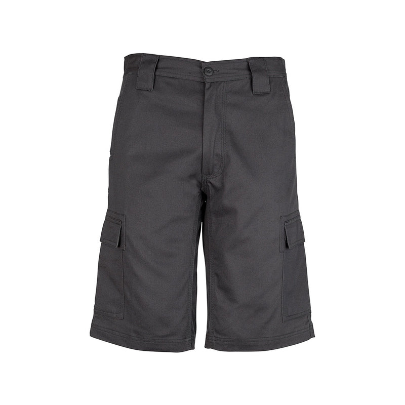 Load image into Gallery viewer, Syzmik Drill Cargo Short featuring multiple pockets and wide belt loops, crafted from durable 280gsm cotton twill with triple-stitched seams, ideal for safety and workwear needs.