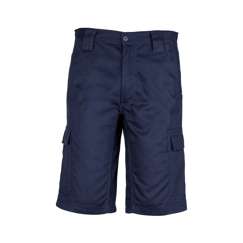 Load image into Gallery viewer, Syzmik Drill Cargo Short featuring multiple pockets, inset crotch panel, and triple-stitched seams, designed for durability and functionality in workplace environments. Ideal for New Zealand's safety and workwear needs.