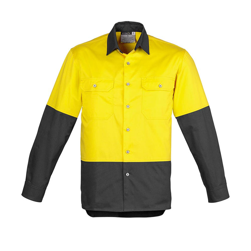 Load image into Gallery viewer, Syzmik Hi Vis Spliced Industrial Long Sleeve Shirt
