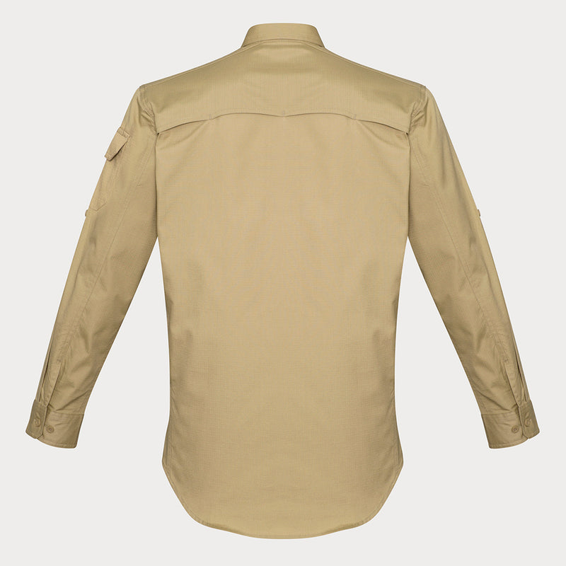 Load image into Gallery viewer, Syzmik Rugged Cooling Ripstop L/S Work Shirt featuring long sleeves, two chest pockets with pen partition, and mesh venting for breathability. Ideal for safety-conscious workplaces seeking functional, durable workwear.