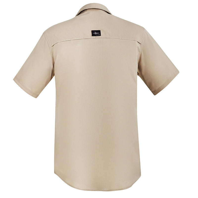 Load image into Gallery viewer, Syzmik Outdoor Ripstop Work Shirt, showcasing a modern fit with breathable mesh underarm panels, a vented upper back, and multiple chest pockets for functionality, highlighting its lightweight ripstop polyester fabric.