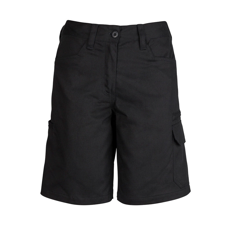 Load image into Gallery viewer, Syzmik Womens Plain Utility Shorts with reinforced double-layer pocket patches, wide belt loops, and triple-stitched seams, ideal for durability and practicality in active work environments.